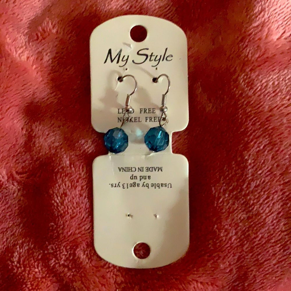 Blue Dangling Earrings
